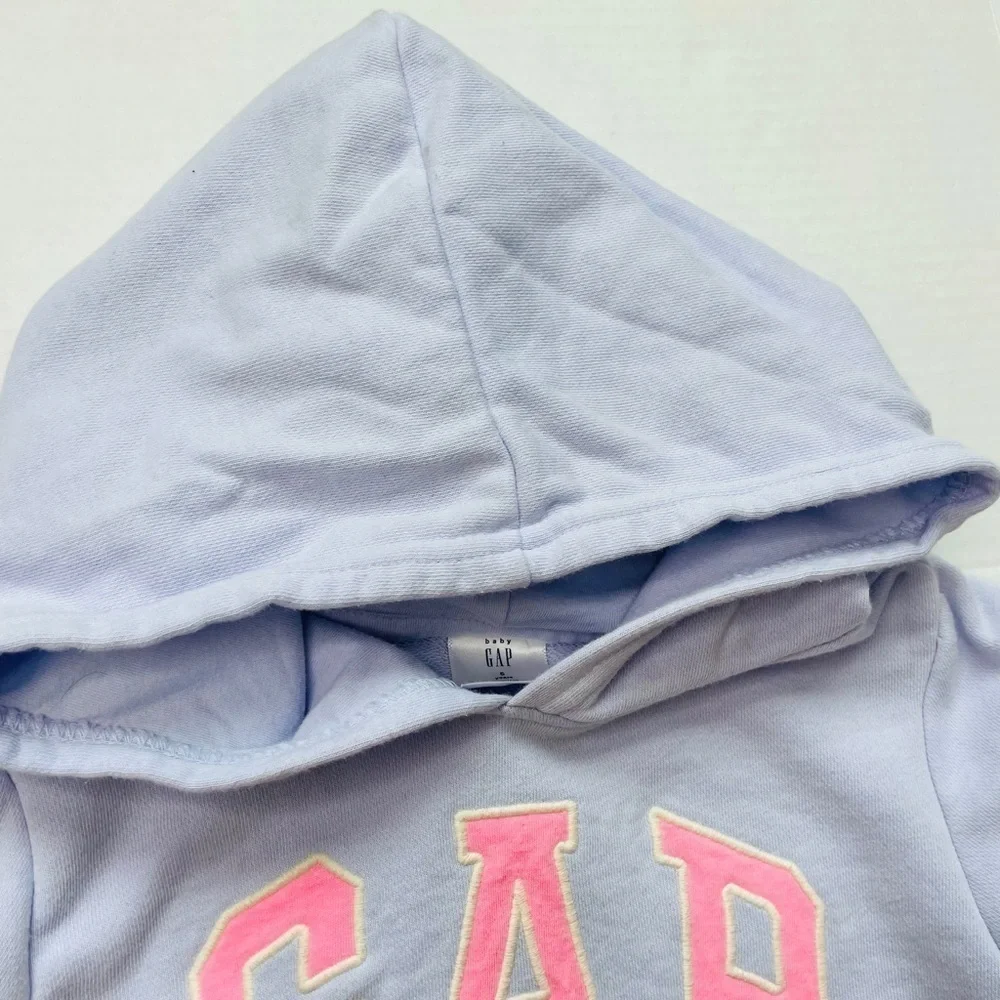 Gap Baby Toddler Lavender Purple Logo Long Sleeve Pullover Hoodie Size 5T